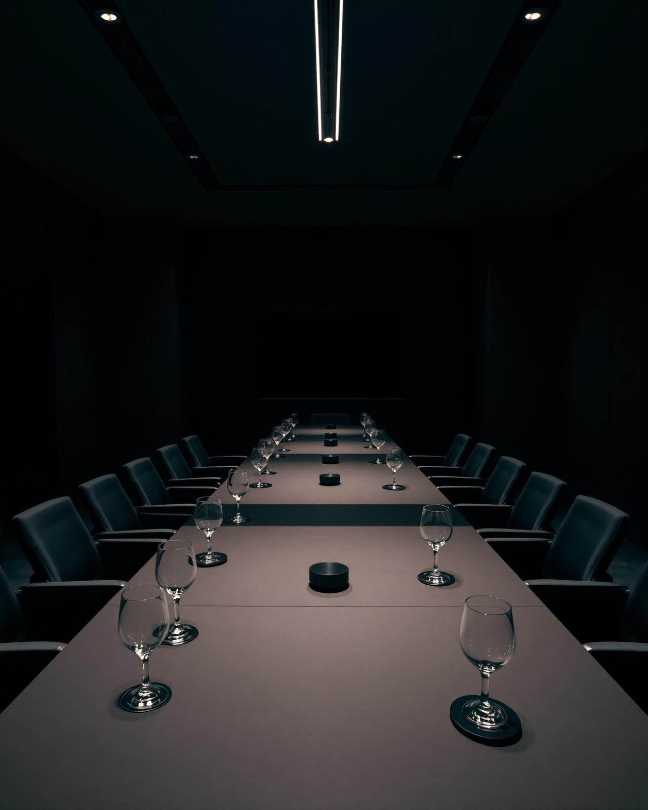 Executive boardroom dining